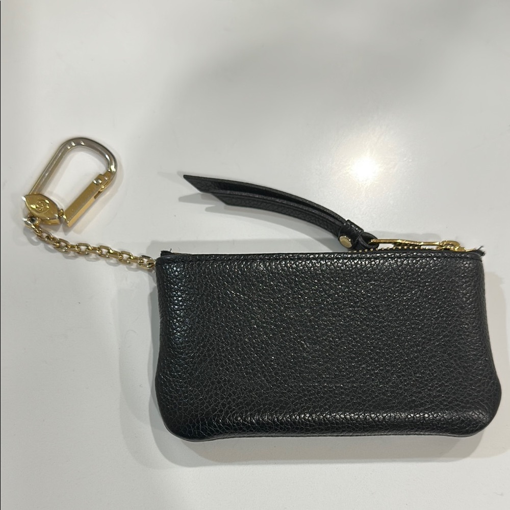 Black Leather Keychain Pouch - image 1